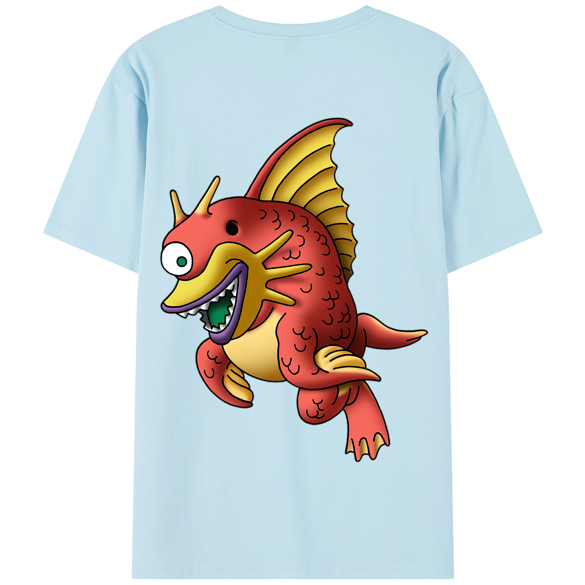 （画像用） ドラゴンクエスト Doragon Kuesuto Dragon Quest 綿100％半袖Tシャツ（背面プリント）